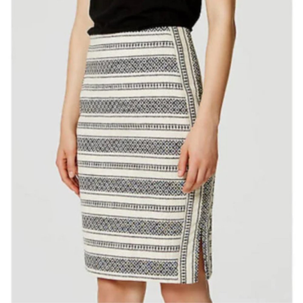 Loft Tribal Print Pencil Skirt - Size 6P